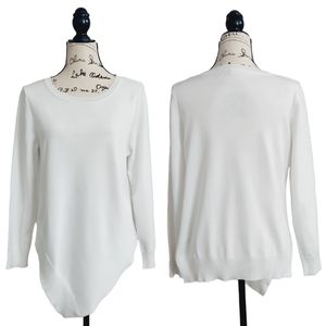 89th + Madison White Women's Long Sleeve Sweater L